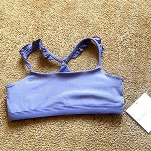 Beyond yoga ruffle sports bra